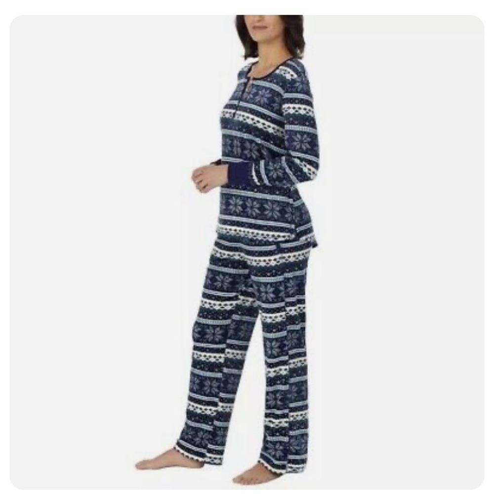 Nautica Women’s Snowflake Fleece Stretch PJ 3X XXL